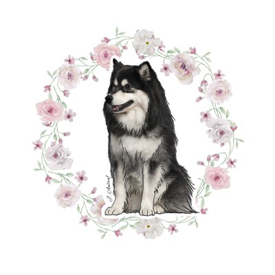 Finnish Lapphund (Design 1) - Printed Transfer Sheets for a variety of surfaces - image1